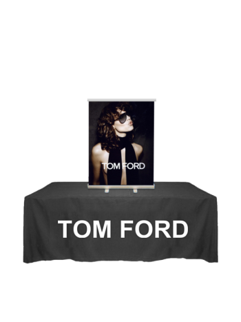 24" Table Top Mini Banner Stand With Graphics