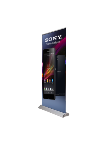 24" Premium Roll-Up Banner Stand With Graphics