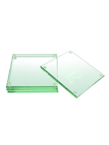 Glass Coasters set of 4, Clear