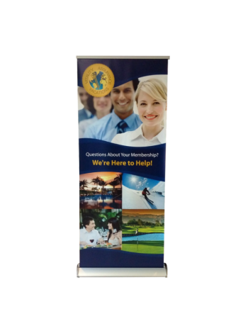 33" Premium Retractable Banner Stand With Graphics